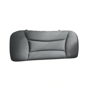 Coussin de tête de lit en tissu gris clair, 39,4 pouces, rectangulaire, ergonomique, pour lecture et repos au lit - Product Image 1