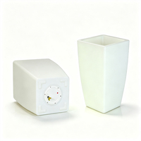 Pot de fleurs LED rechargeable RGBW, étanche IP65, en plastique PE conique, lumineux, résistant aux UV, télécommande, intensité réglable, pour jardin