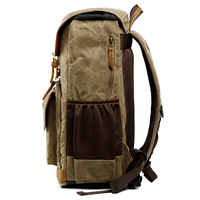 Haute qualité Vintage grande capacité sac pour appareil photo étanche Durable toile cirée sac à dos pour hommes étui pour appareil photo pour DSLR