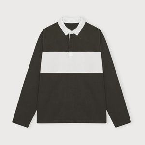 Camisetas Polo de Algodón de Alta Calidad Personalizadas para Hombre, Camiseta de Rugby Holgada a Rayas, Camiseta de Manga Larga para Hombre - Product Image 6