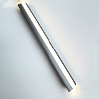 Profilé en aluminium diffuseur pour bande LED en V sans soudure, avec rail de montage pour armoires, escaliers, murs, profilé à lentille courbée