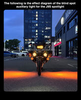 Lumière auxiliaire pour moto, projecteur avant à 9 perles, haute luminosité, lumière Halo 6 couleurs, jaune, blanc, phare LED J9S, étanche IPX8