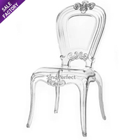 Chaise en acrylique transparente Sinoperfect, styles multiples, Chiavari, cristal, événementiel, Napoléon, Tiffanie