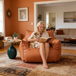 Super Comfy Relaxing Design <b>Bean</b> <b>Bag</b> Linen Sofa Chairs <b>Bean</b> <b>Bag</b> Sofa for Adults - Product Image 1