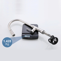 Robinet de cuisine moderne en acier inoxydable 316 304 finition brossée, mitigeur d'évier à eau chaude et froide avec cartouche céramique