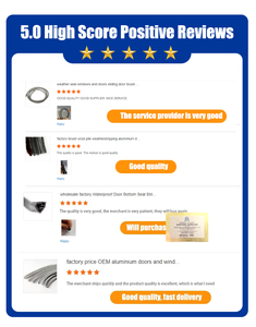 Bàn chải cửa nhựa tìm thấy weatherstrip cửa sổ bàn chải con dấu Silicone niêm phong Dải len đống <span class=keywords><strong>weatherstripping</strong></span> với vây - Product Image 6