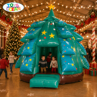 Nouveau design Maison de rebond gonflable sur le thème de Noël Videur d'arbre de Noël adapté aux activités de fête pour enfants