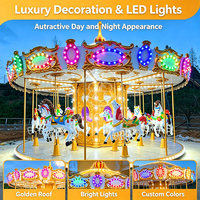 Manège de luxe à 16 places certifié CE, manège commercial pour parc d'attractions, manège pour centre commercial