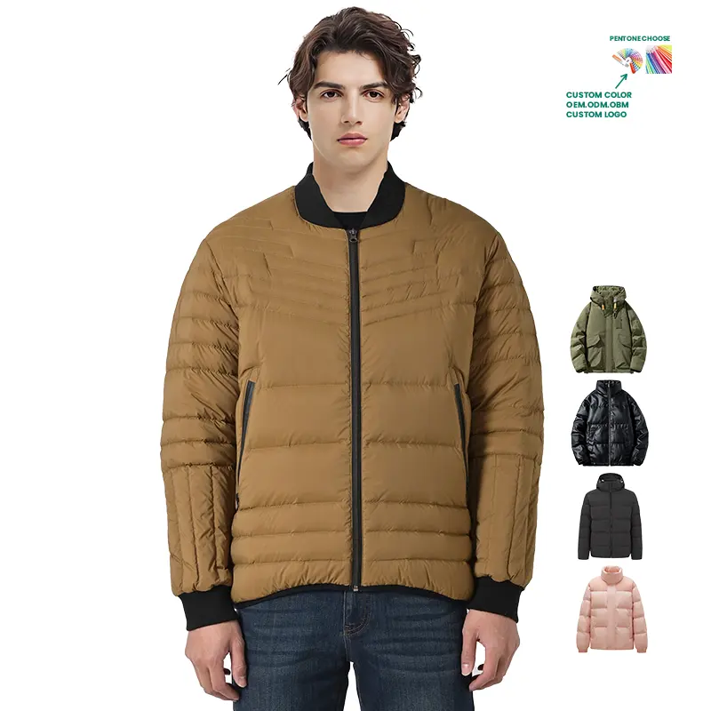 야외 퍼 보머 재킷 퀼트 풀 지퍼 업 방풍 작업 남성용 겨울 자켓