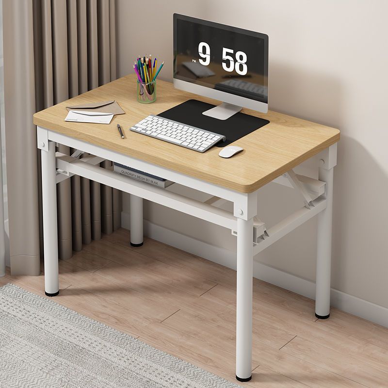 Marco blanco de doble capa con vetas de madera amarillas.