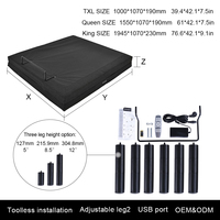 Elektrisches King-Size Modernes Metall-Verstellbett TV-Halterung Bluetooth Leiser Motorisierter Anti-Schnarch-Massage-Mechanismus für Hotel Schule Schlafzimmer