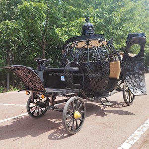 Élégant Cendrillon Doré Citrouille Électrique Royal Calèche Incroyable Accessoire de Mariage pour les Couples - Product Image 5