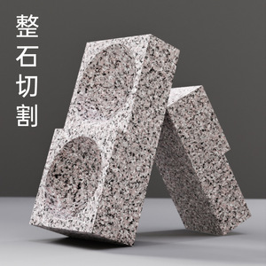 Stone Food Natural Stone Double Bowl Cat Food Bowl Water Bowl Pet Feeding Stable Non-Slip Design - Product Image 5