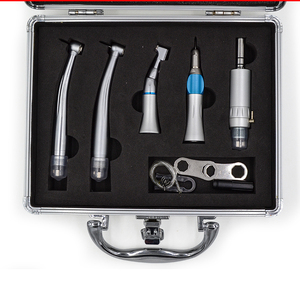 Kit de pièces à main basse vitesse coloré avec logo personnalisé + 2 turbines haute vitesse avec boîte en aluminium jeu de pièces à main pour étudiant bleu rouge violet - Product Image 5