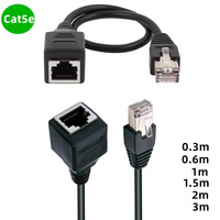 Câble d'extension Ethernet Cat5e haute vitesse avec connecteur femelle RJ45, câble Ethernet Cat5e fiable à haute vitesse