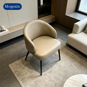 Modern Minimalist Single Leisure Chair Light Luxury Upholstered Accent Chair For Living Room Bedroom - Product Image 1