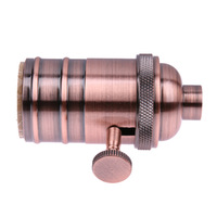 Culot d'Ampoule Vintage Edison E27 avec Interrupteur à Bouton, Support de Lampe à Vis