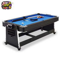 Table de billard 9/10 pieds pour divertissement à domicile, tissu résistant à l'usure, montage facile, table de jeu d'intérieur pour loisirs familiaux