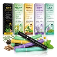 SEFUDUN Alternative Naturelle au Tabac Sans Fumée Soutien à la Santé Pulmonaire à Base de Plantes Molène Maka Sommeil Apaisant Énergie Diffuseur d'Arômes Stylo Inhalateur