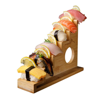 Nouvelle décoration de table, plateau créatif pour sashimi et sushi, ensemble de présentoir à sushi en bambou pour restaurant hotpot