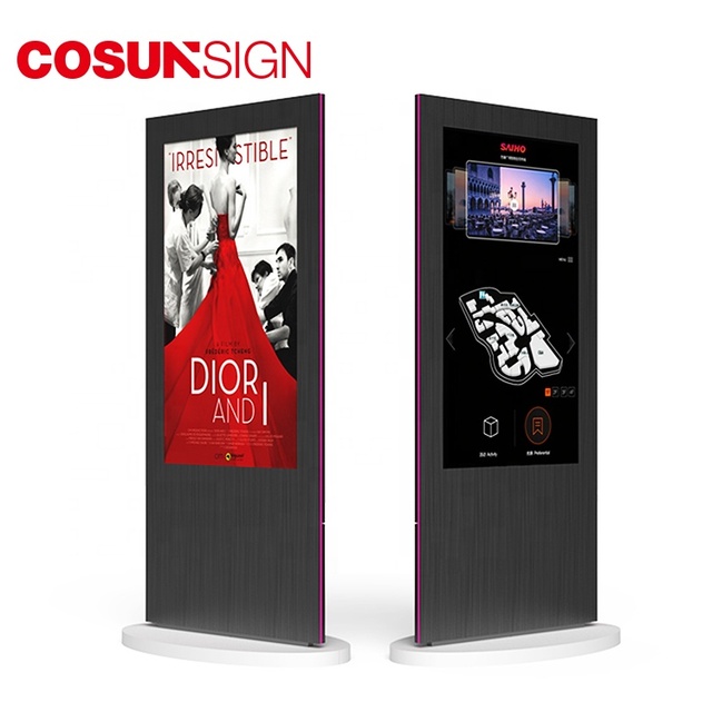 43-Panel Digital Signage System with LCD Display Screen Floor Stand Parts for Publicitario Signage