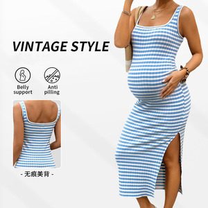 Abiti da donna vestiti da donna a vita alta senza maniche abiti <span class=keywords><strong>premaman</strong></span> estivi - Product Image 3