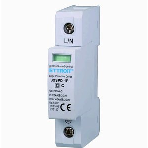 Etroit 220V T2 1P limitatore di sovratensione 275V 20KA capacità 1 modulo DIN per applicazioni industriali di apparecchiature elettroniche del sistema solare