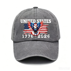 <strong>U</strong>.S. 250th Anniversary Patriotic Baseball Cap Vintage Washed Eagle Embroidered 1776 2026 Adjustable Snapback Hat July 4 Parade - Product Image 3