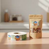Étiquettes personnalisées en vinyle écologiques, résistantes à l'eau, à l'huile et à la chaleur, avec adhésif puissant, DJ LABEL DJ-1, holographiques