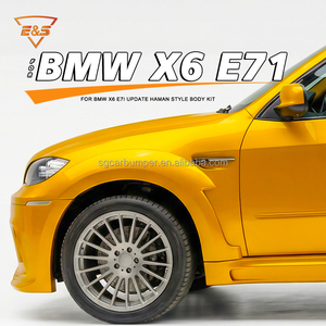 Kit de Carrocería Estilo <span class=keywords><strong>HM</strong></span>, Parachoques de Material FRP, Faldones Laterales, Alerón, para BMW X6 E71 08-15, Actualización a Estilo <span class=keywords><strong>HM</strong></span> - Product Image 2