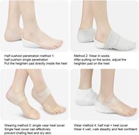 Sol Sepatu Penambah Tinggi 4 Inci, Sol Pengangkat Sepatu 2 Inci, Kaus Kaki Penambah Tinggi, Peninggi Sol Sepatu