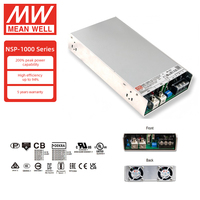Fuente de Alimentación CA/CC Original MEAN WELL NSP-1000 de 1000W con PFC 2xMOPP, Grado Médico Industrial, 94% de Eficiencia, 305Vac, 5 Años de Garantía