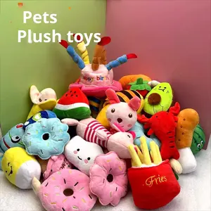 Jouet pour animaux <span class=keywords><strong>de</strong></span> compagnie en forme <span class=keywords><strong>de</strong></span> légumes et <span class=keywords><strong>de</strong></span> fruits personnalisé, jouet en peluche qui couine pour chien, résistant aux morsures, pour nettoyer les dents, pour l'entraînement des chiots - Product Image 1