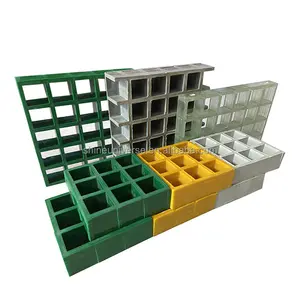 SU Anti Slip GRP Moulded Reinforced Plastic Fiberglass FRP Structural Grate For Floor