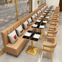 Ensemble de meubles pour restaurant moderne, cadre en bois, stand, table à manger, chaise pour cantine, café, hôtels, salons, usine