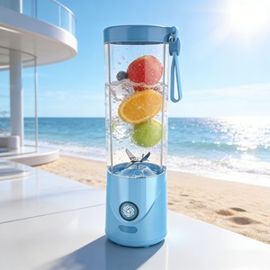 Licuadora Portátil de 550 ml con Batería de Larga Duración de 2000 mAh, Uso con un Solo Toque, Sin BPA, USB, para Coche, Exteriores, Grado Alimenticio, 6 Cuchillas para Hielo - Product Image 2