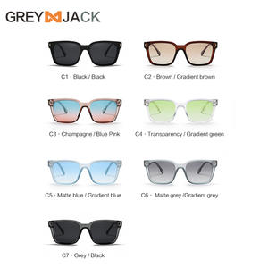 Lunettes de soleil unisexes Greyjack, monture TR90, lentille TAC, protection UV400, design carré pour hommes et femmes - Product Image 2