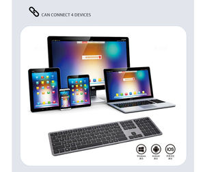คีย์บอร์ดไร้สายแบบ Ergonomic รุ่นใหม่ ปี 2025 ขนาดเต็ม 109 ปุ่ม รองรับบลูทูธคู่ เงียบแบบเยอรมัน - Product Image 5