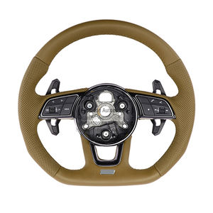 Volant en cuir lisse perforé, vente chaude d'usine, pour <span class=keywords><strong>Audi</strong></span> A3 A4 A5 Q7 Q8 <span class=keywords><strong>TT</strong></span> R8 B9 - Product Image 4