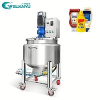 Homogénéisateur mélangeur compact Guanyu 50L 100L pour la fabrication de gel douche et de savon liquide avec certificat CE