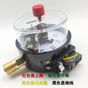 เครื่องวัดความดันไฟฟ้า100 yxc 0.1 0.6Mpa พร้อมปุ่มสีแดงและบล็อกเทอร์มินัลสำหรับใช้ในอุตสาหกรรม - Product Image 5