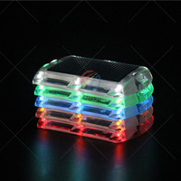 Borne lumineuse solaire ultra-mince pour route, en plastique de haute qualité, LED ambre, protection IP68, capacité de charge >15T, prismatique haute intensité