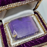 Cabochons d'améthyste violette créés en laboratoire, cristaux bruts de bonne qualité, traités hydrothermiquement, prix de gros pour bijoux et décorations, certifiés