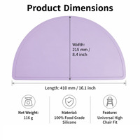 Tapis de table pour bébé en silicone de qualité alimentaire, imperméable, résistant à l'huile, facile à nettoyer, antidérapant, tapis d'alimentation pour tout-petits, résistant à la chaleur, tapis de repas pour enfants