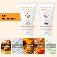 Crème de traitement des poils incarnés avec logo personnalisé - Exfoliant anti-irritations, soin après-rasage et après-cire, peau lisse