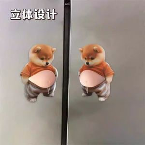 Autocollant 3D anti-collision pour poignée de porte Shiba Inu, support mural, coussinet décoratif anti-stress compressible, usage domestique - Product Image 3