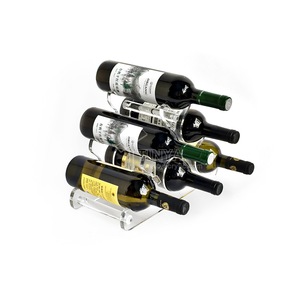 Support à vin modulaire en acrylique, porte-bouteilles détachable en plexiglas, présentoir à boissons transparent en acrylique pour magasin de détail, bar, usage domestique - Product Image 3