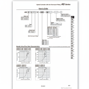 SMC Pneumatics <b>Speed</b> <b>Controller</b> Model AS2301F-U01-08 - Product Image 1