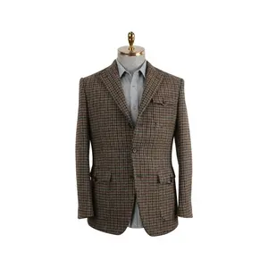 Venda quente Personalizável tecido tweed caça terno slim fit mens ternos moda