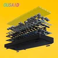 Kit Keyboard Gaming Nirkabel 60% RGB OEM, Kit Keyboard Mekanik DIY Hot Swap
